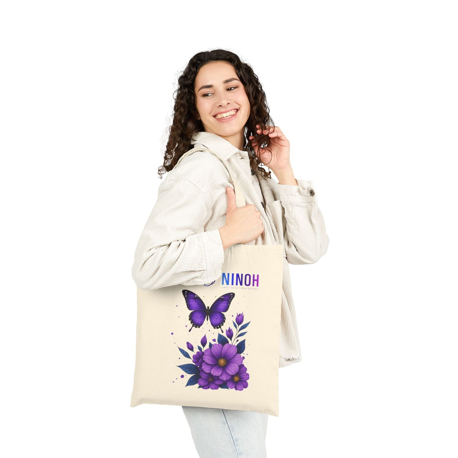 Butterfly & Floral Tote- Simple Doesn't Mean Invisible