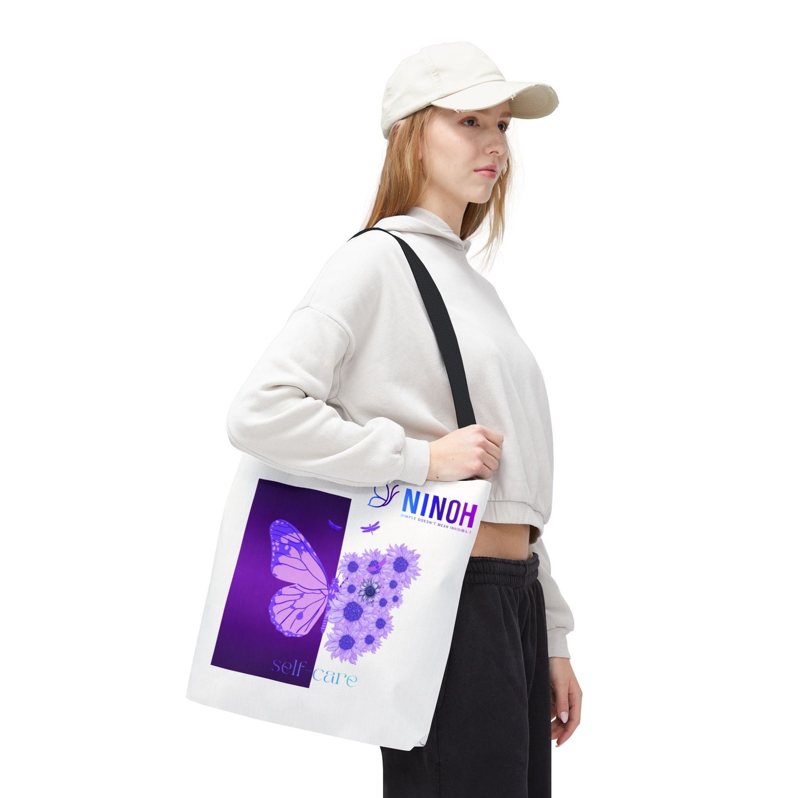 Self Care Butterfly Tote Bag — Simple Doesn't Mean Invisible