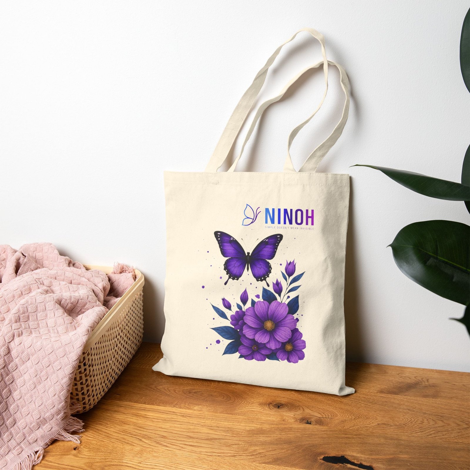 Butterfly & Floral Tote- Simple Doesn't Mean Invisible
