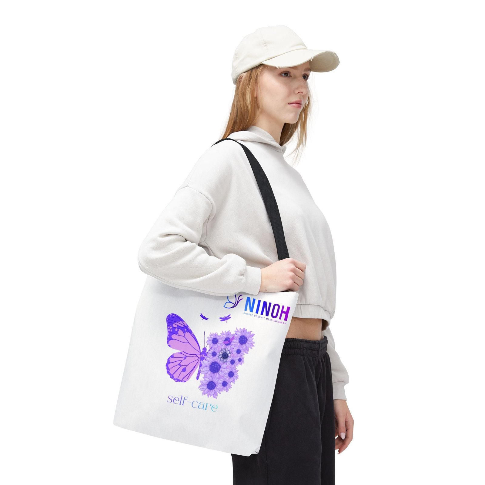 Self Care Butterfly Tote Bag — Simple Doesn't Mean Invisible
