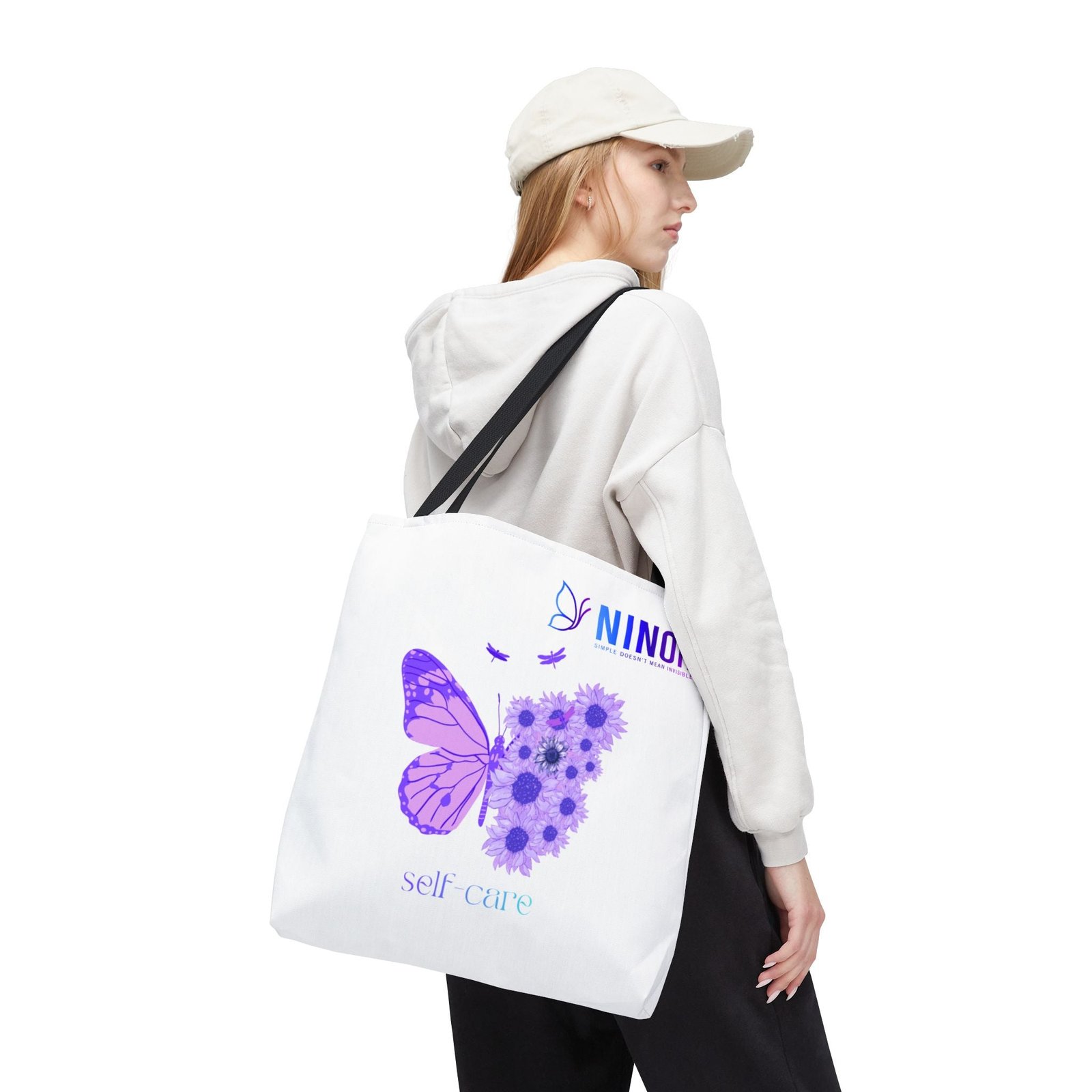 Self Care Butterfly Tote Bag — Simple Doesn't Mean Invisible